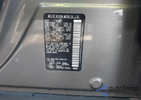 2018 Infiniti Qx80 z USA, uszkodzony, nr VIN JN8AZ2NF3J9664281